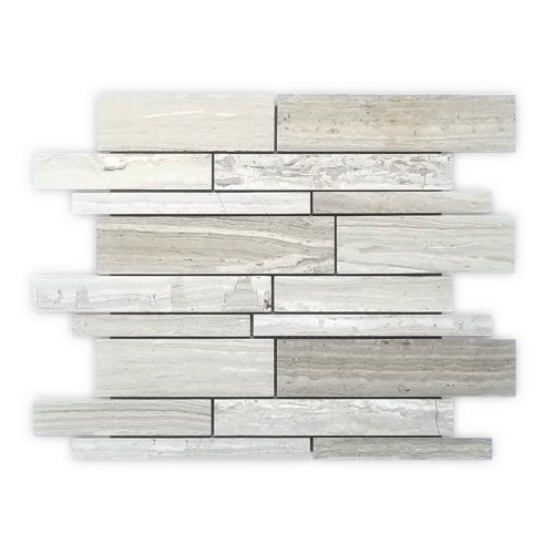 Mango Tile 12" x 12" Marble Linear Mosaic Floor & Wall Tile Wayfair